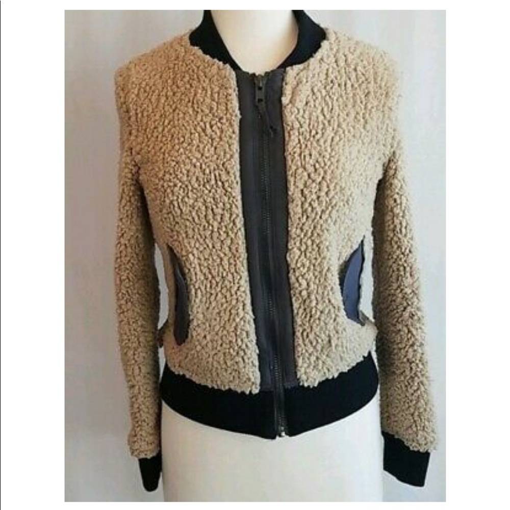 Anthropologie Marrakech Sherpa Bomber Jacket